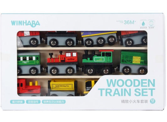 12 Piece Set Magnetic Train Set