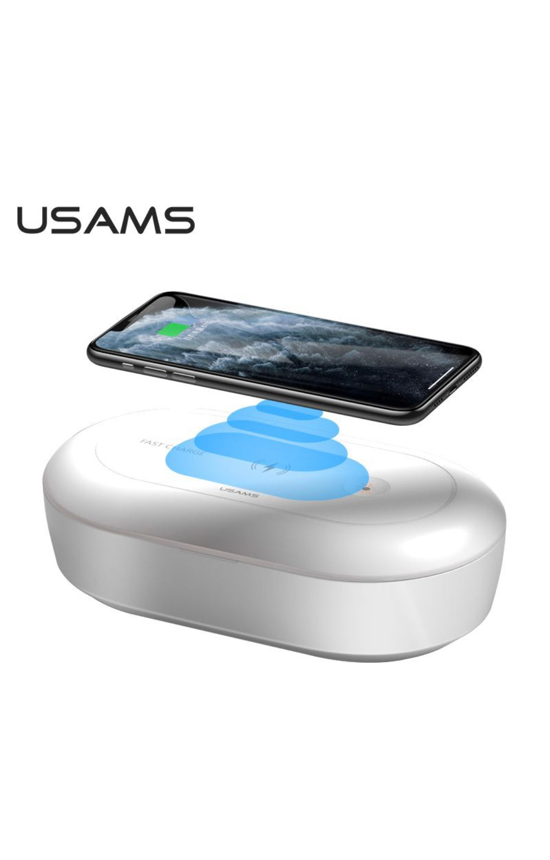 USAMS UV Light Sterilizer Disinfection Box With Wireless Charger