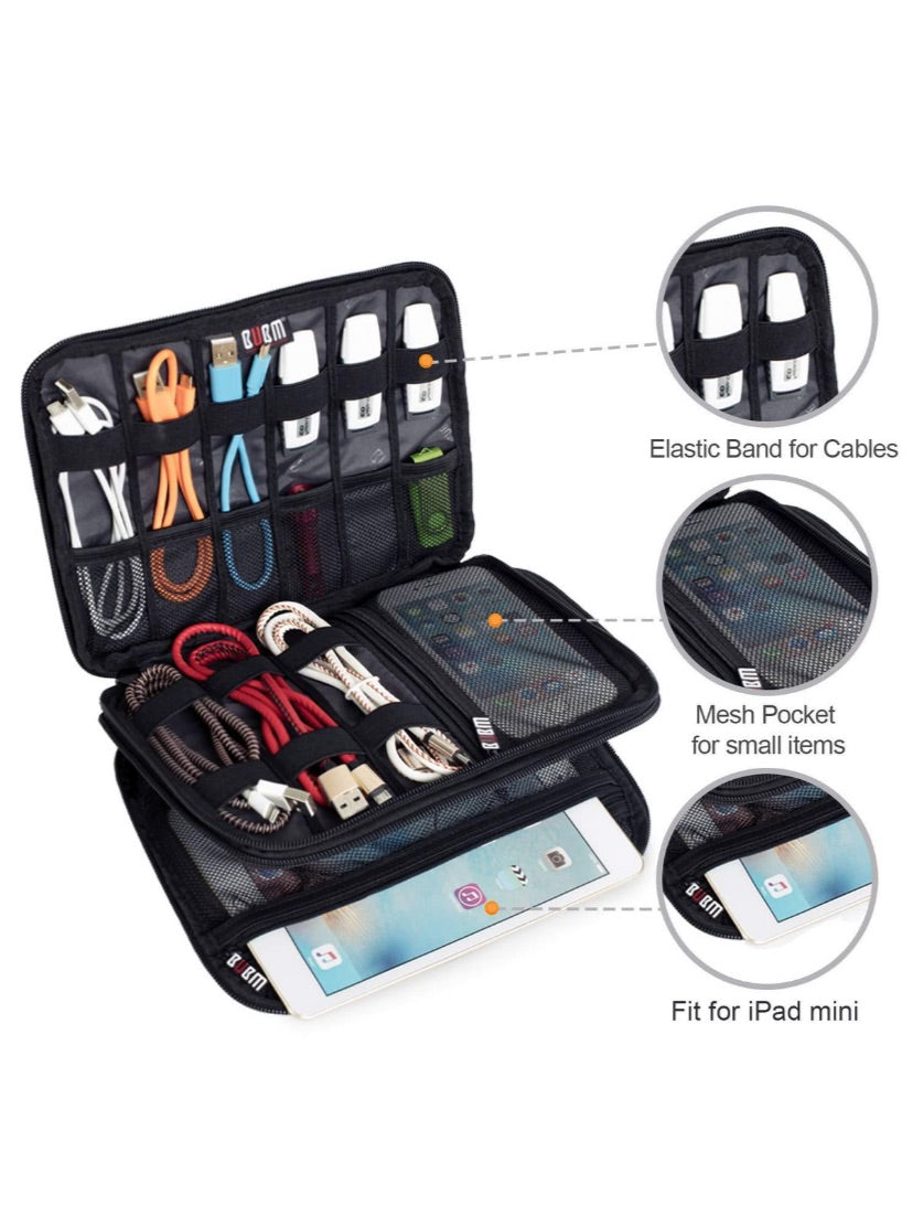 Bubm Double-Layered Electronic and Cable Organizer Case – One Sixty Five