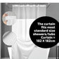 Maisonware Heavyweight Fabric and Mesh Top Window Shower Curtain