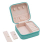 Faux Leather Double Layer Jewelry Organiser/Aqua